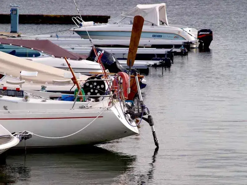 Side profile of a servo-pendulum system ready for bluewater cruising