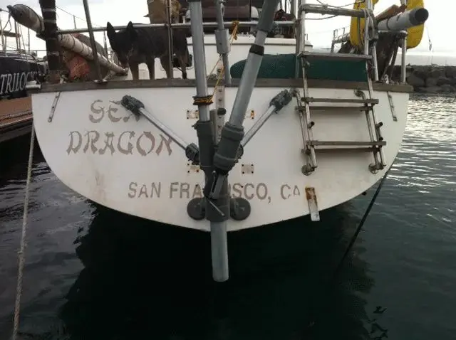 Hinge mechanism of the auxiliary rudder showing smooth pivot action
