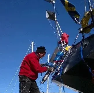 South Atlantic windvane transom installation process