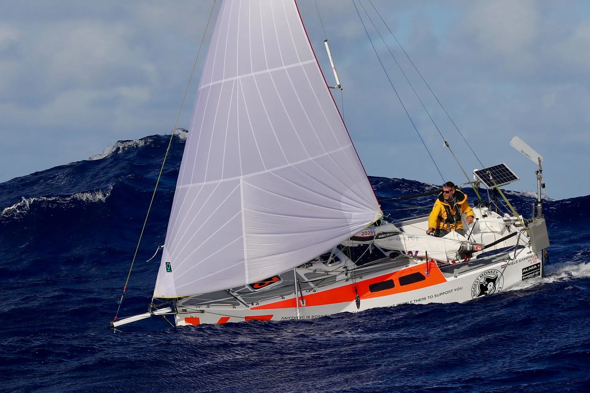 South Atlantic S 301 competing in the McIntyre Mini Globe Race aboard a Class Globe 5.80